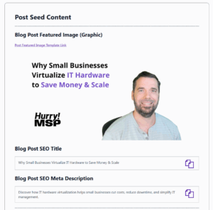 screen with one click copy paste icons using jquery and html templates