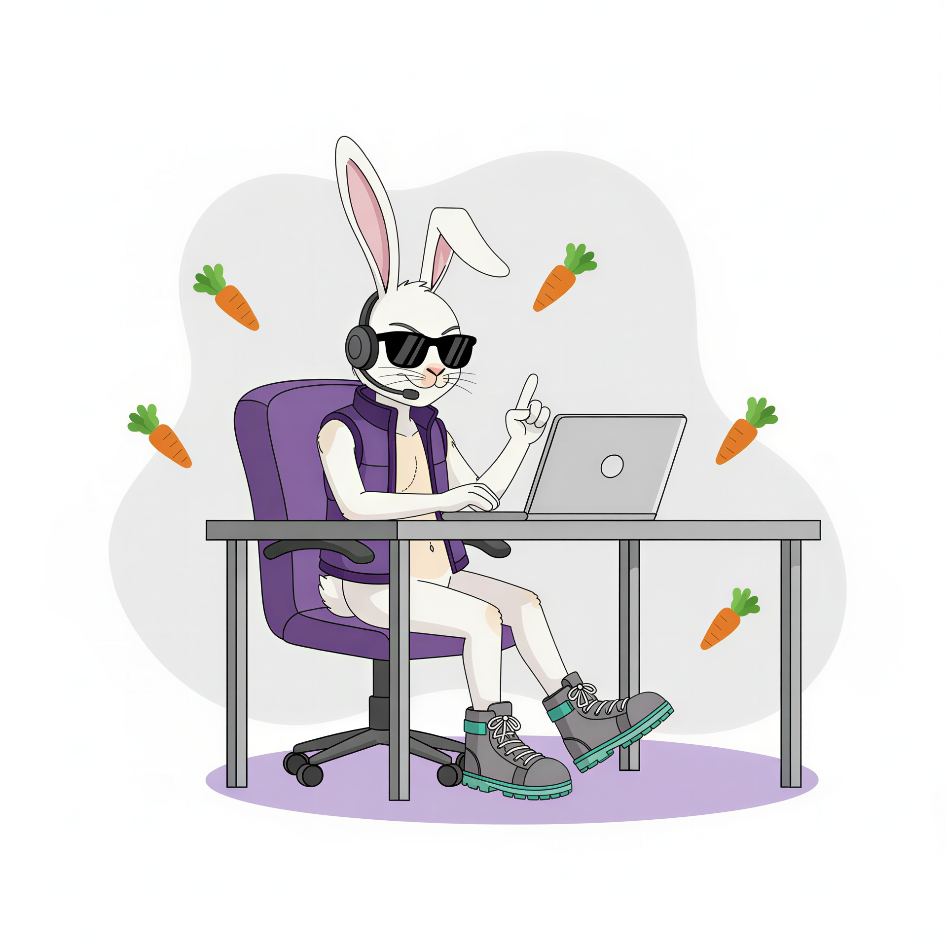 ppc agency employee sitting at a desk working on campaigns on a laptop with a confident expression