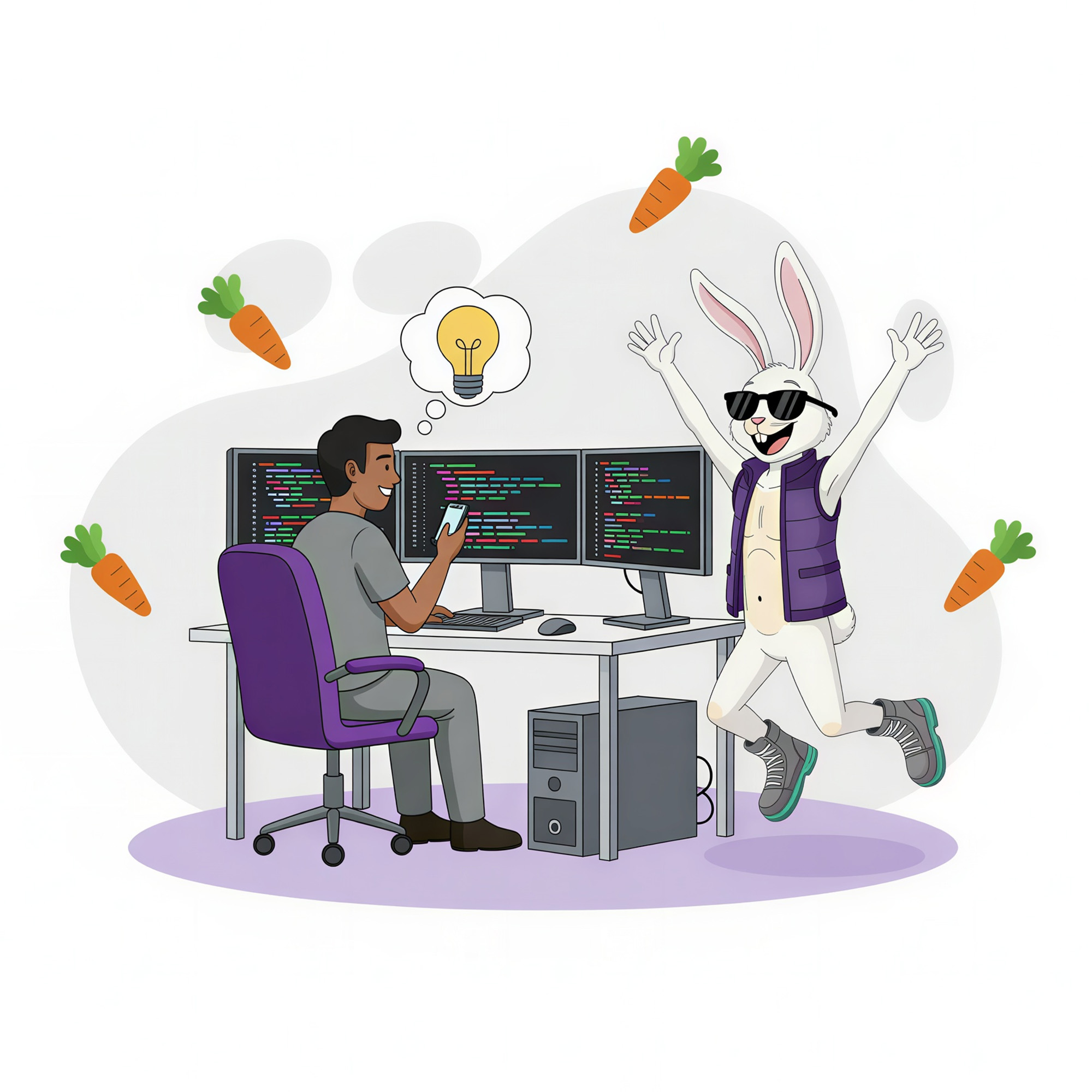 programmer hanging out as his desk scrolling the feed on Reddit and seeing a reddit ad