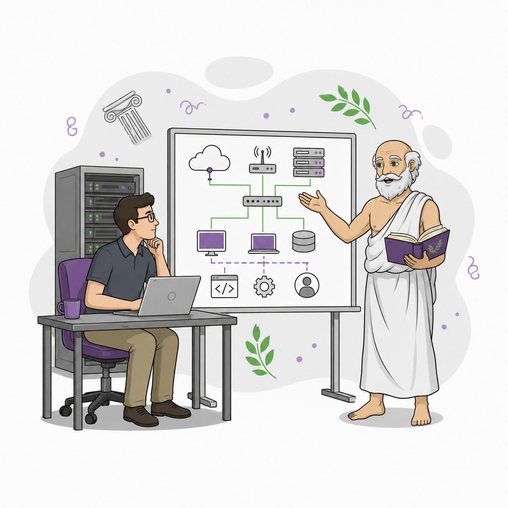Aesop explains networking, cloud computing, development, and IT administration concepts to an MSP leader.