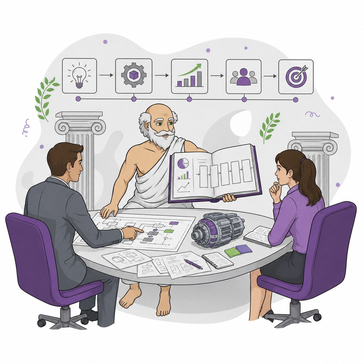 Content marketing company organizing complex expertise into a dependable publishing process