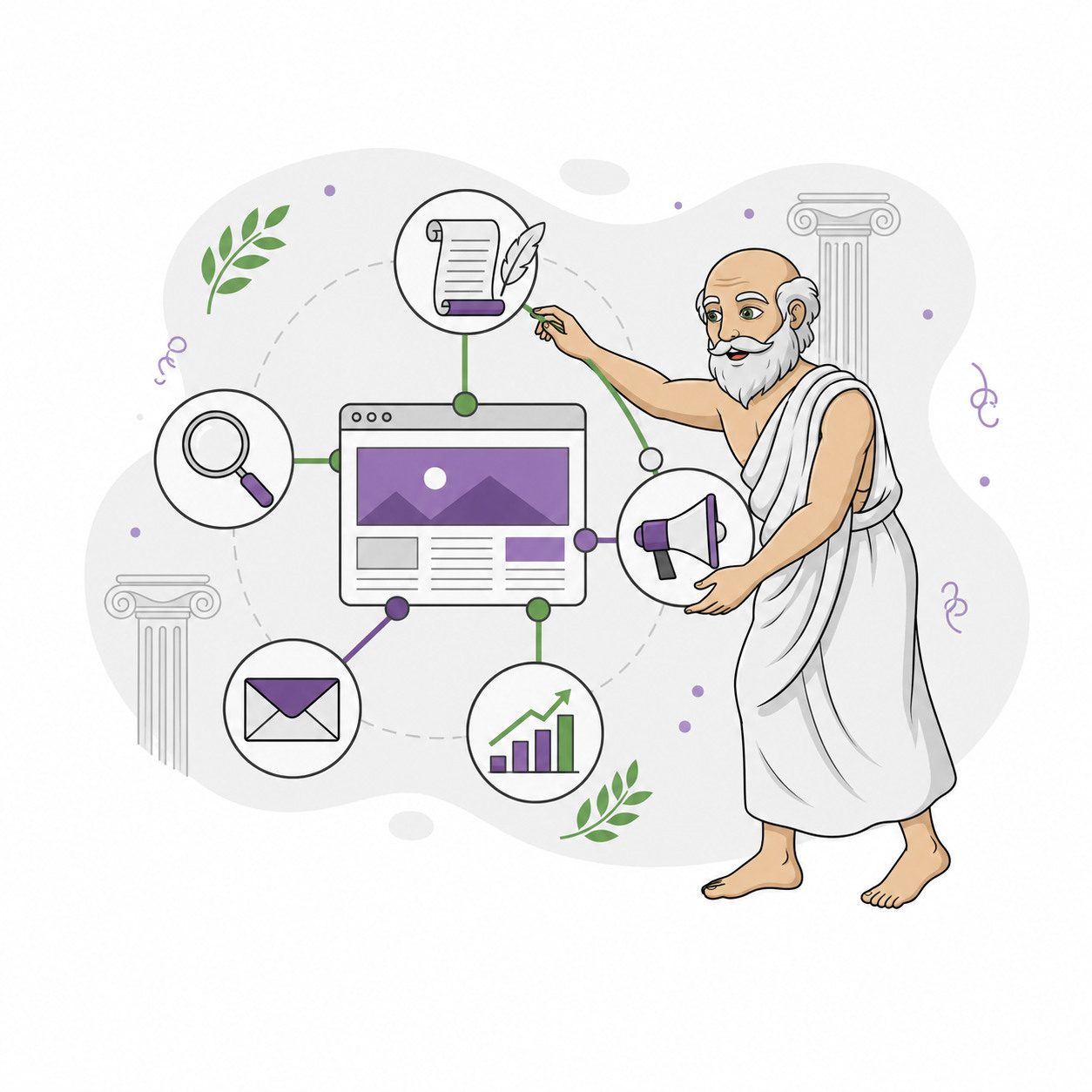 Aesop connecting content, search, advertising, email, website and performance channels.