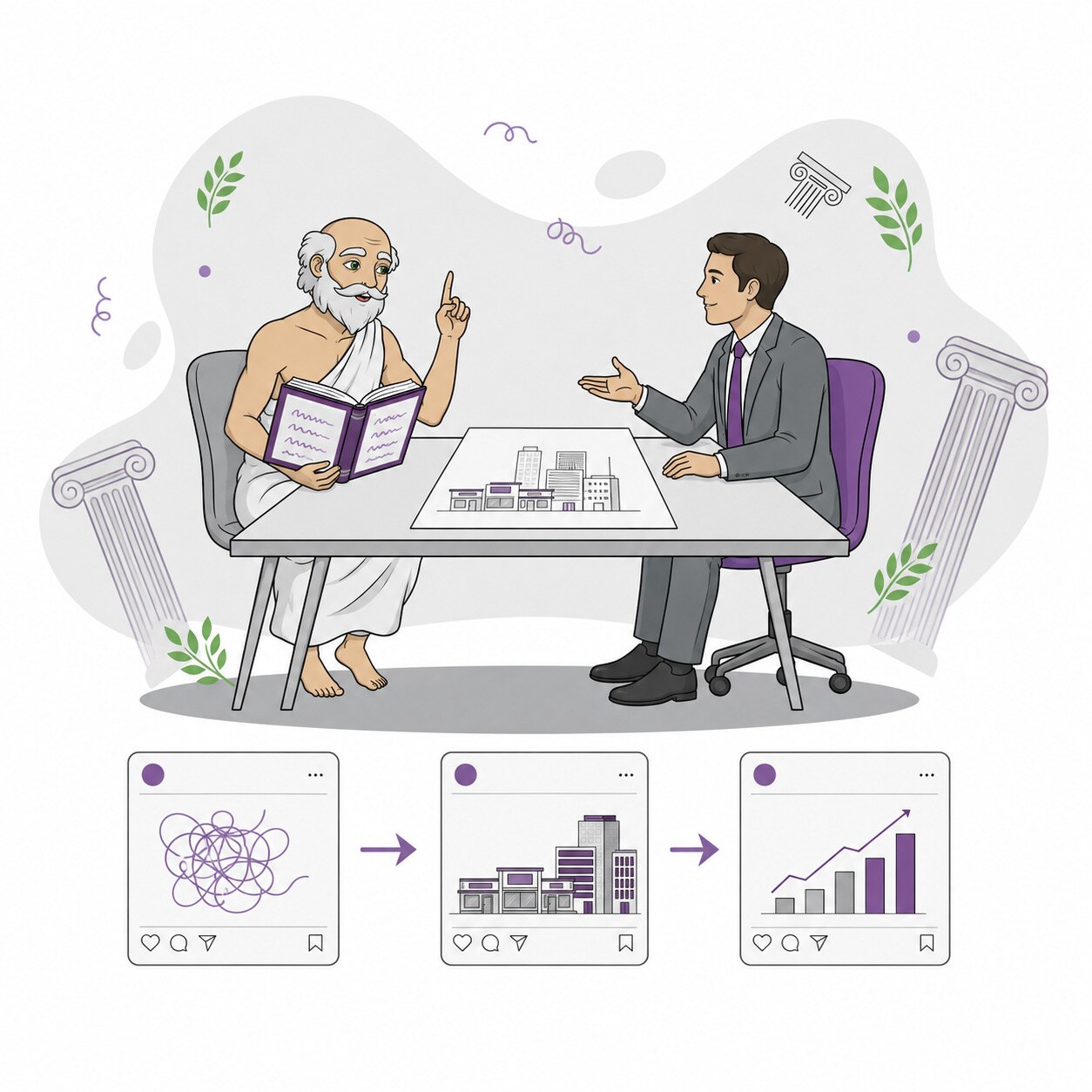 Thought leadership content transforming expert insights into credible social media posts
