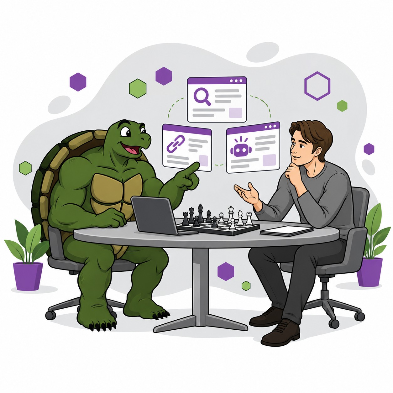 A technology business leader discussing search, authority and AI visibility strategy