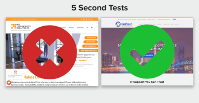 5 second test for ppc landing pages