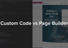 custom coded vs page builder websites for startups